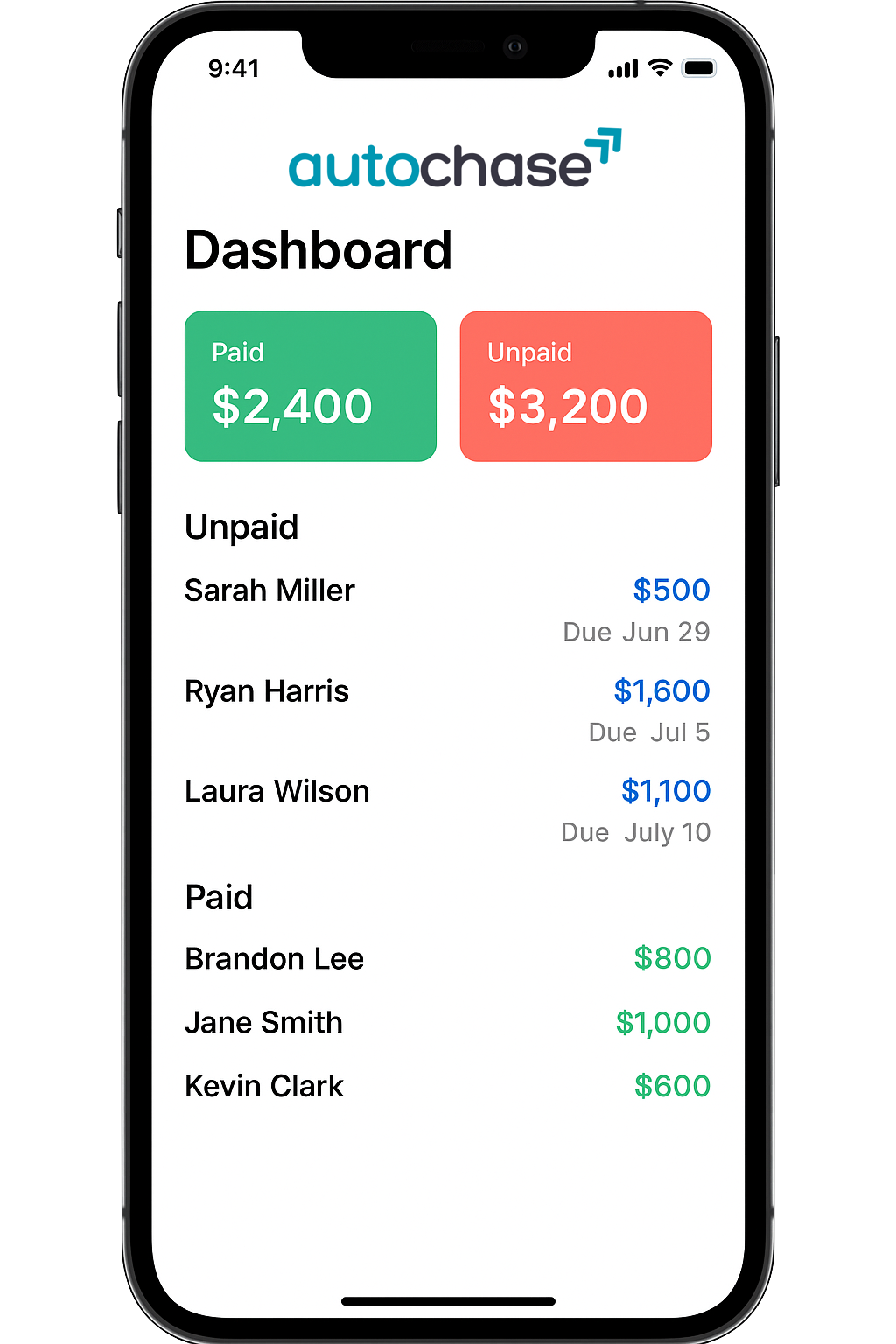 AutoChase mobile app
